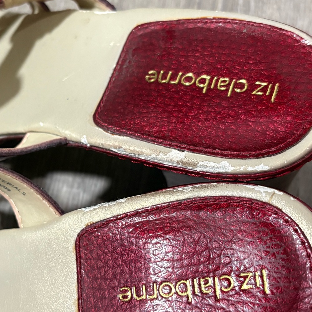 Liz Claiborne Burgundy Sandals - Picture 8 of 9